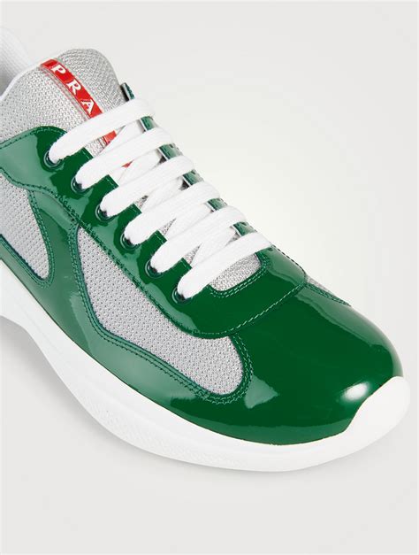 prada america's cup patent leather & technical fabric sneakers|Prada America's Cup.